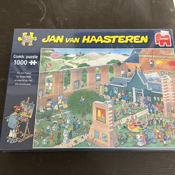Jan Van Haasteren 'The Art Market' Jigsaw Puzzle - 1000 Pieces, Full Of Humor And Hidden Details